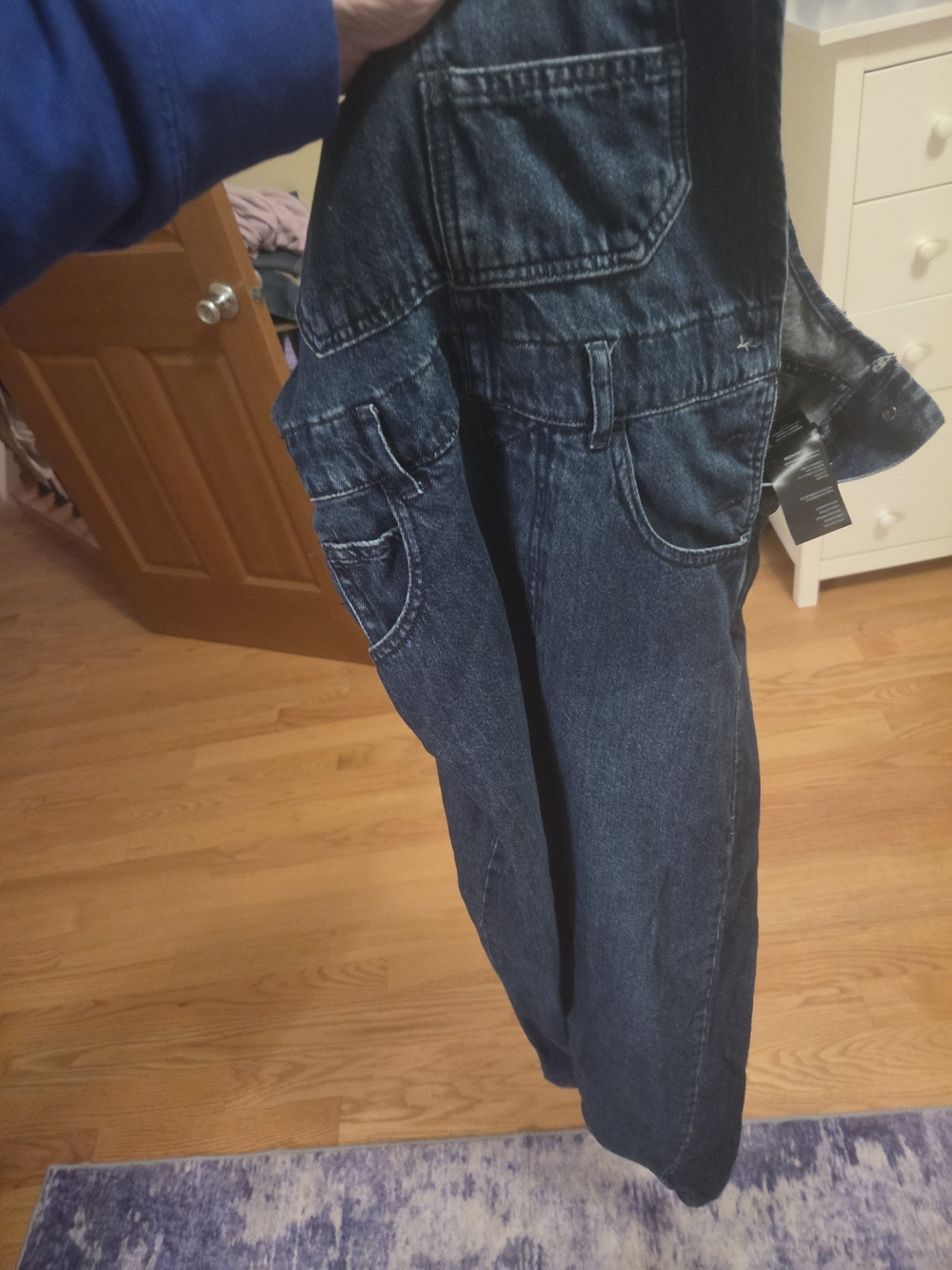 We The Free Dark Blue Denim Overalls